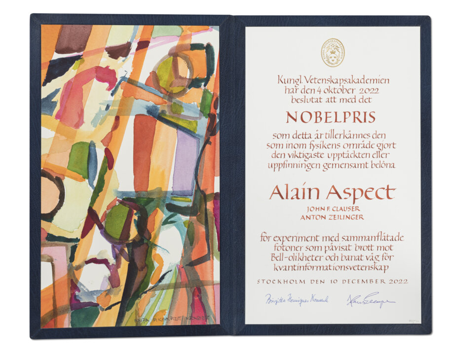 manbet手机版Alain Aspect -诺贝尔奖文凭