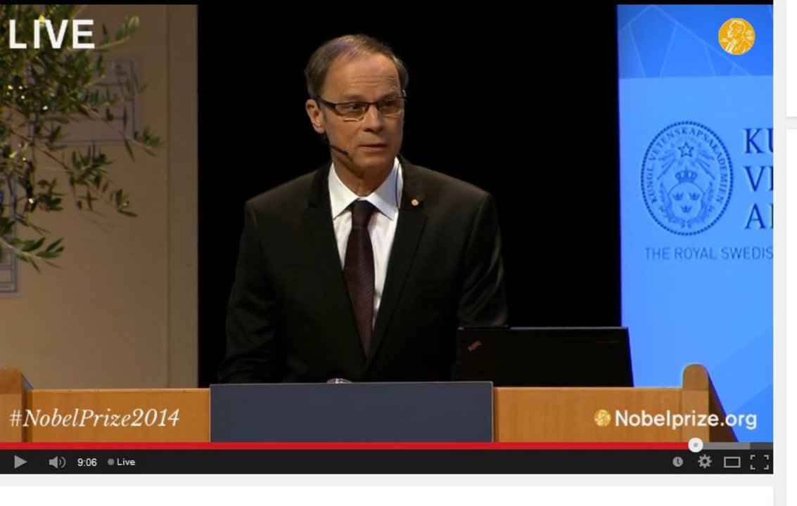 Jean Tirole delivering his Prize Lecture.