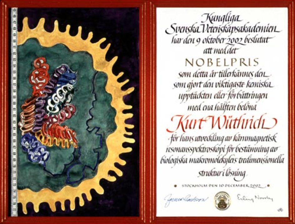manbet手机版库尔特Wüthrich -诺贝尔文凭