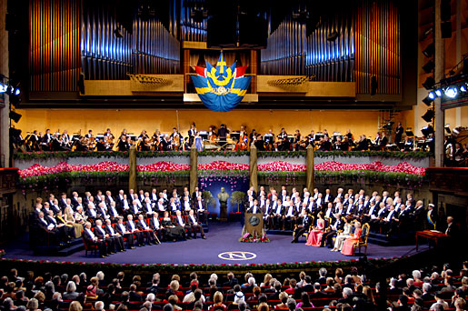 manbet手机版狗万世界杯诺贝尔奖颁奖典礼在斯德哥尔摩音乐厅举行