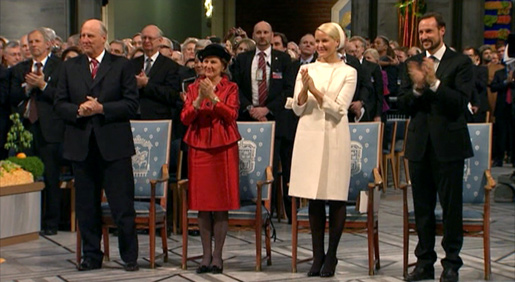 manbet手机版挪威王室为今年的诺贝尔和平奖得主巴拉克·h·奥巴马鼓掌