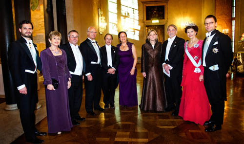 manbet手机版瑞典王室在王子的家中接受获奖者和他们的重要人物