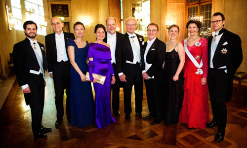 manbet手机版瑞典王室在王子的画廊里接待获奖者和他们的重要人物