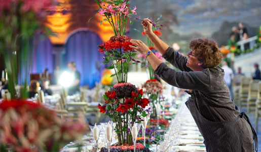 manbet手机版诺贝尔晚宴上的鲜花