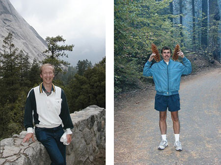 manbet手机版找到我们的道路。manbet手机版2002年，哈拉尔德(左)和我(右)在约塞米蒂国家公园旅行。