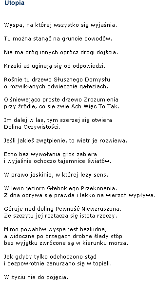 manbet手机版诗歌:维斯瓦娃·辛波丝卡的《乌托邦》