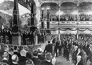manbet手机版第一届诺贝尔奖颁奖典礼于1901年在斯德哥尔摩皇家音乐学院举行。