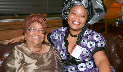 manbet手机版利比里亚总统Ellen Johnson Sirleaf和Leymah Gbowee