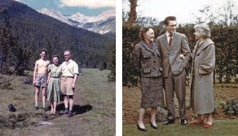 manbet手机版迈克和父母在奥地利阿尔卑斯山。manbet手机版迈克与母亲和祖母。