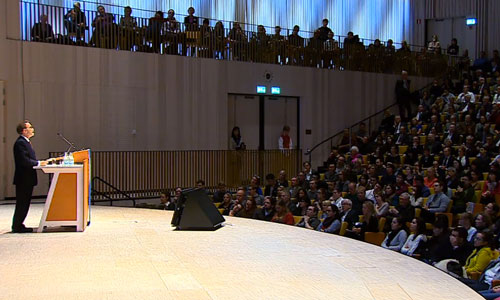 manbet手机版兰迪·w·谢克曼发表诺贝尔奖演讲