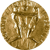 manbet手机版诺贝尔和平奖奖章。manbet手机版诺贝尔基金会的注册商标。manbet手机版©®诺贝尔基金会
