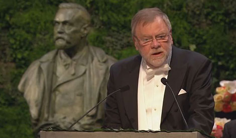 manbet手机版Måns埃伦伯格教授发表2014年诺贝尔化学奖颁奖演讲